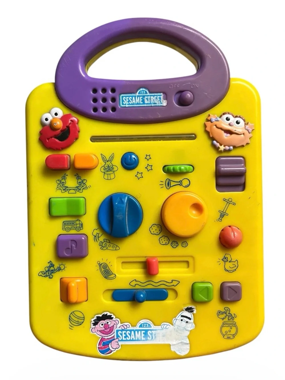 RARE 2000 SESAME STREET‎ ELECTRONIC TOY GIGGLE SOUND STATION BOARD TODDLER